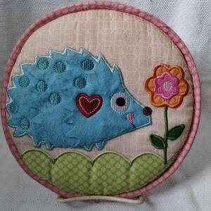 Cute Hedgehog and Flower Wall Decor
